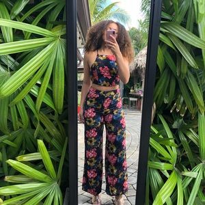 Abercrombie Floral Set with Wide-Leg Pants